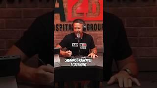 How’s it feel to sign very first franchise agreement!? #podcast #franchise #shortsvideo