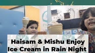 Haisam & Mishu Enjoy Ice Crean in Rain Night||Imran Daily Vlogs