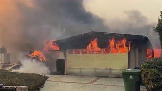 Live A brush fire is burning the Pacific Palisades area