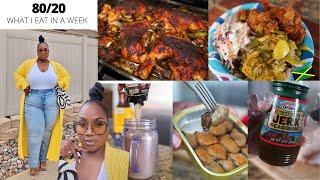 Journey to SLIM THICK! What I Eat in a WEEK *80/20* Including my Cheat Day! | Weight loss