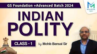 Indian Polity | Class 1 | GS Foundation + Advanced Batch 2024 | MALUKA IAS