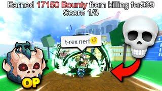 T-Rex Has The MOST OP Build For PVP In Blox Fruits... (Bounty Hunt)