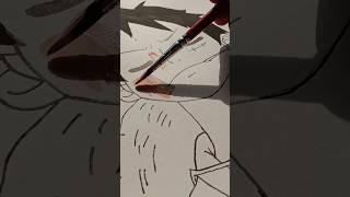 Draw LUFFY From One piece  | mr mellow art #shorts #anime #drawing #painting