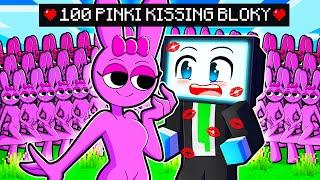 100 SPRUNKI GIRLS TRY TO KISS ME IN MINECRAFT!?