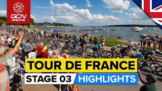 Nervous Finale Leads To Second Bunch Sprint | Tour De France 2022 Stage 3 Highlights