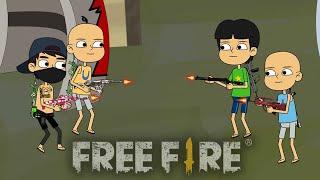 Animasi FF Lucu, Upin Satu Squad Bareng Cepcill (FULL), Kartun Free Fire