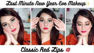 NEW YEAR EVE Makeup Tutorial | Last  Minute | Classic Red Lips | Twilight QueenBee