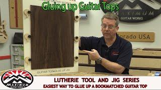 Easiest Book Matched Guitar Top Glue Up Jig...and really cool Claro Walnut