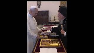 POPE LEO XIV Meets Orthodox Patriarch Bartholomew with Exchange of Gifts!