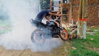 Burn out Bike Stunt Bd Biker @golla06 | Feni Mohipal Government College | Piash Islam