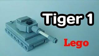 Мини танк Tiger 1 из лего|||самоделка