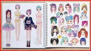 Sticker toys - fashion design sticker for Dolls from manga - Sticker for kids (Chim Xinh channel)