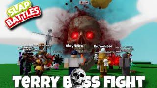 TERRY BOSS FIGHT In Main Arena With The TERRY Admin Glove! | Slap Battles Roblox