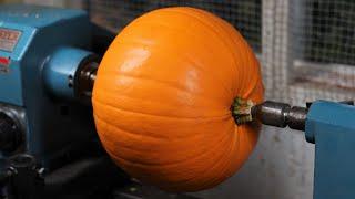 Woodturning - Extreme Pumpkin Carving!