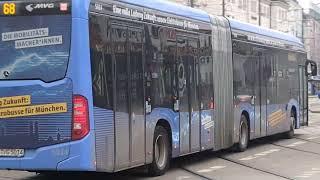 Here is the 68 bus in Munich Sunday 12 January 2025