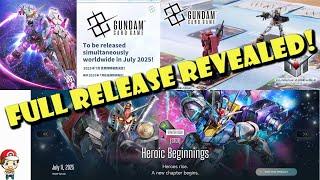 Gundam Card Game Release Officially Revealed! 1st EVER Set! Starter Decks! Release Date!