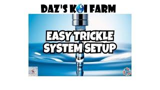 How to fit a simple trickle in & out system