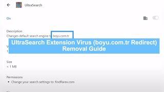 UltraSearch Extension Removal Tutorial - Learn to get rid of UltraSearch Virus [boyu.com.tr redirect