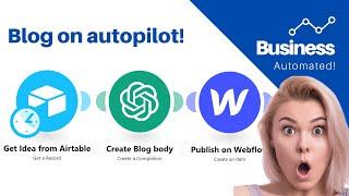 Create automated content blog with Airtable , OpenAi GPT3 and Webflow