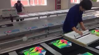 Printing 'The Eye' multicolour print in China using Permaset Supercover water based inks