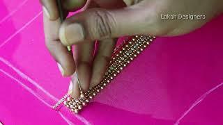 Rs.2000 to 2500 range aari work blouse neck design / aari work back and front neck design tutorials