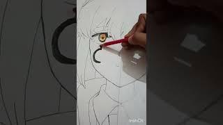 Drawing Lemon Irvine -Pencil VS Marker||Part-1 #shorts #mashle #mashlemagicandmuscles