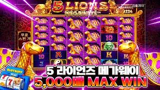 [슬롯머신][슬롯잭팟] 프라그마틱 5 라이언즈 메가웨이즈 MAX WIN 슬롯커뮤니티 슬롯버프 #슬롯실시간 #슬롯생방송 #강원랜드슬롯머신 #카지노 #pragmaticplay