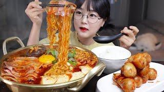 매콤칼칼 순두부라면 먹방ft. 알타리김치 Spicy Soft Tofu ramyeon & Radish Kimchi Mukbang ASMR