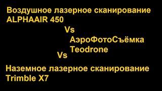 Сравнение результатов Воздушного, Наземного лазерного сканирования и Аэрофотосъёмки.