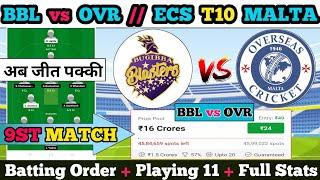 Bbl vs ovr Dream11 || Bbl vs ovr Dream11 prediction || Bbl vs ovr 9st Match || Bbl vs ovr