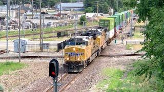 Amtrak Slams The Diamond, Union Pacific Local Knocks Down The Signal, RR Diamonds In Bloomington Ill