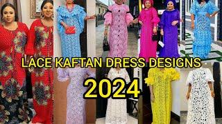 Cute lace kaftan styles 2023 & 2024 | Lace long maxi dresses | African boubou styles |Bubu styles