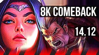 IRELIA vs DARIUS (TOP) | 8k comeback | EUNE Master | 14.12