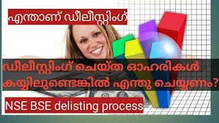 Apa yang terjadi jika saham Anda dihapuskan. NSE, BSE Proses Delisting dan Relisting di Malayalam