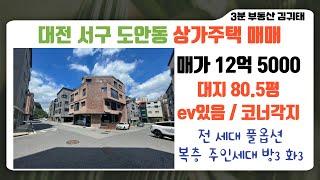 코너각지 80.5평 엘리베이터 있는 대전 #상가주택매매 (서구 도안동)