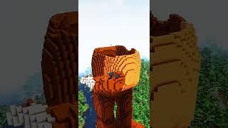 HD Freddy Fazbear Minecraft Build Challenge ! #shorts #minecraft #minecraftshorts