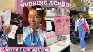 BACK TO SCHOOL NURSING SCHOOL HAUL + ESSENTIALS 🩺‍️. *MUST HAVES* | walmart, amazon etc #nurses