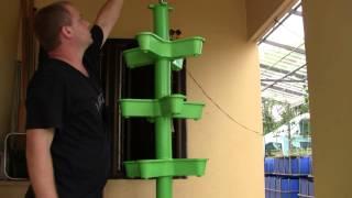 I-Stack Vertical Growing Tower from Aquaponics Thailand