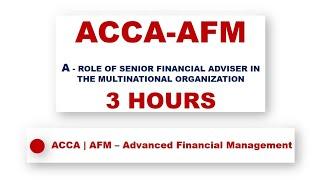 ACCA_AFM | A1 - Role of Financial Advisor in the Multinational Organi • @financeskul