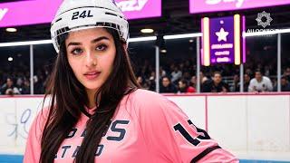 [4K] AI Lookbook Creations | Arabian | Ice Hockey Glam: Stylish Thrills on the Rink