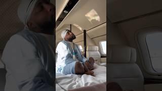 Davido doing a yoga on Flight to Miami #davido