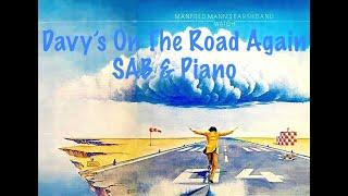 DAVY'S ON THE ROAD AGAIN  – SAB & Piano (Ausschnitt) / Arr.: Martin Carbow