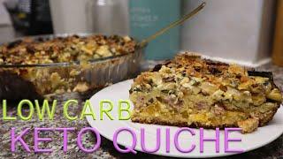 KETO QUICHE | LOW CARB | WITH CRUST