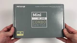 Amiko Mini 4K UHD Combo set top box kicsomagolása (unboxing)