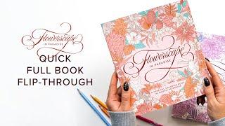 Flowerscape in Paradise: A Tropical Coloring Book | Quick Flip-through, Full book