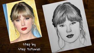 How to draw Taylor Swift step by step | Drawing Tutorial | YouCanDraw