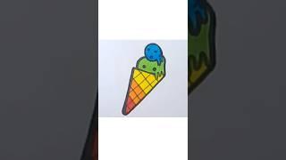 IcecreamDrawing Art #coloring #drawing #art #trendingshorts #kids #diy #icecream #funny #shorts