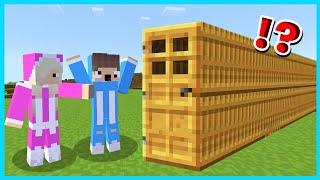 MIPAN & ZUZUZU MENEMUKAN PINTU RAHASIA SANGAT PANJANG DI MINECRAFT SURVIVAL! PINTU KE DUNIA LAIN