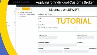Applying for Individual Customs Broker Licenses on JSWIFT