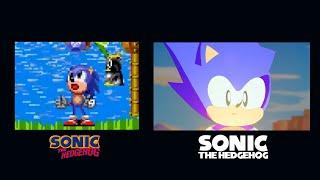 SONIC THE HEDGEHOG 1 GOOD ENDING (1991 / 2024) SIDE BY SIDE COMPARISION